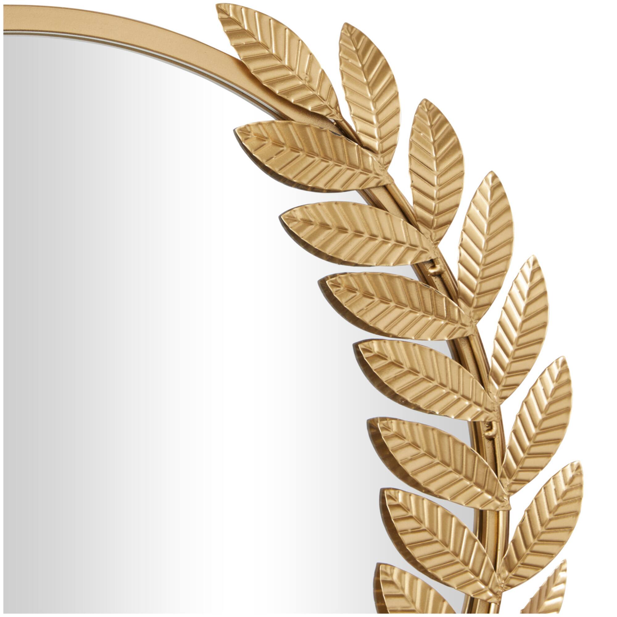 CosmoLiving by Cosmopolitan Gold Metal Leaf Wall Mirror 23" x 2" x 23"